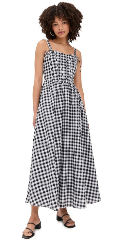 Line & Dot Junie Corset Dress White/Black