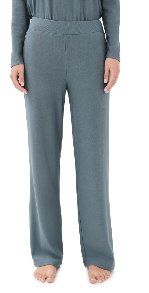 Eberjey Softest Sweats Straight Pants Stone Blue