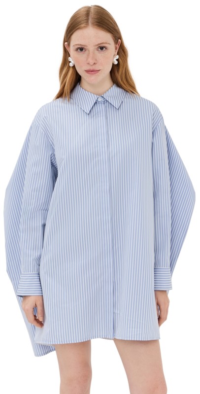 Proenza Schouler Isla Dress Pale Blue Multi