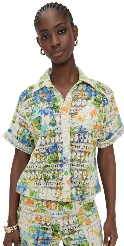 PQ Swim Blake Button Top Bluebell