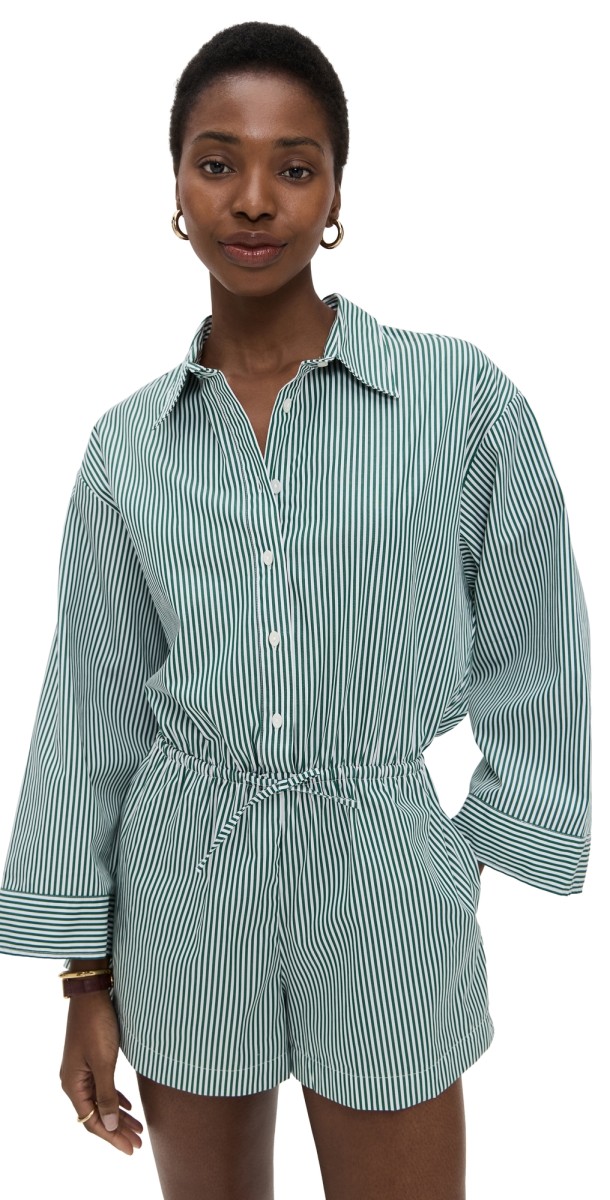 FAITHFULL Freja Playsuit Green Stripe