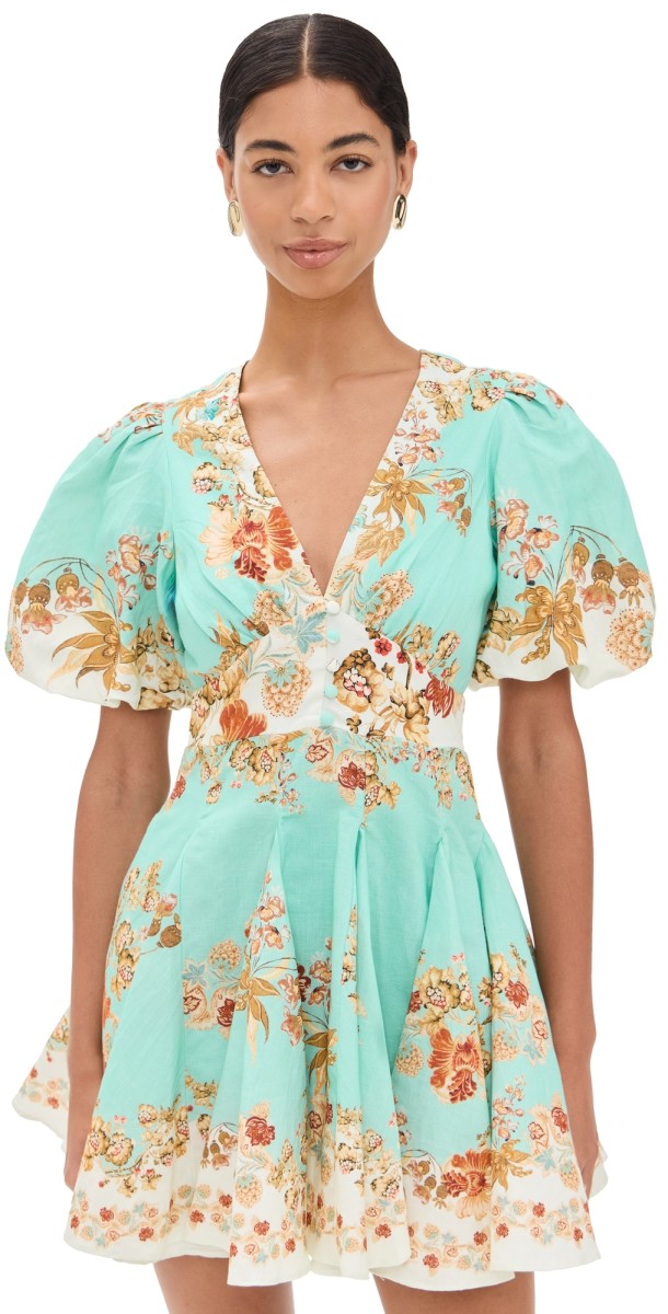 Hemant and Nandita Short Dress Turquoise Mix