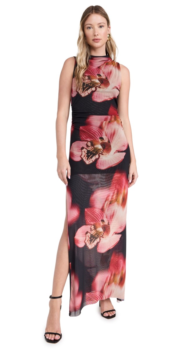 MISA Athena Dress Midnight Orchid Mesh