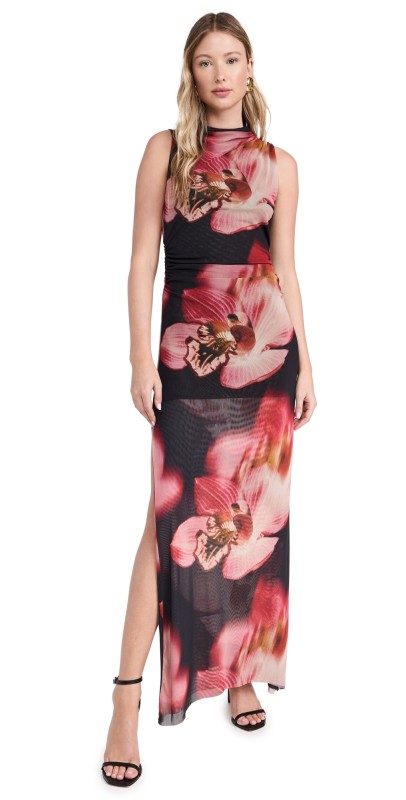 MISA Athena Dress Midnight Orchid Mesh