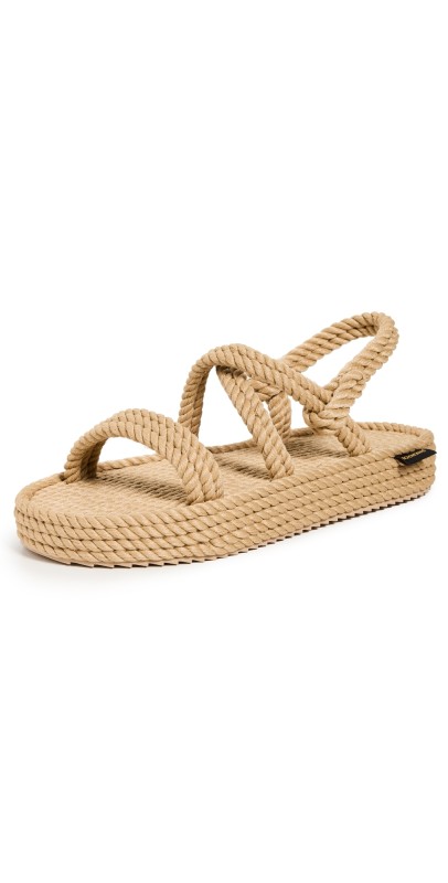 BOHONOMAD Bahamas Platform Sandals Beige