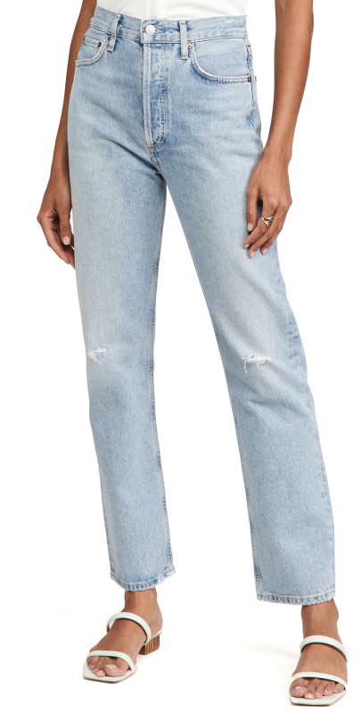 AGOLDE 90's Pinch Waist High Rise Straight Jeans Flashback