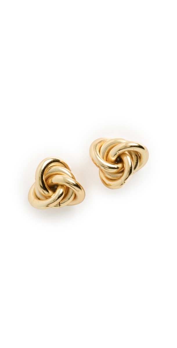 SHASHI Knot Stud Earrings Gold