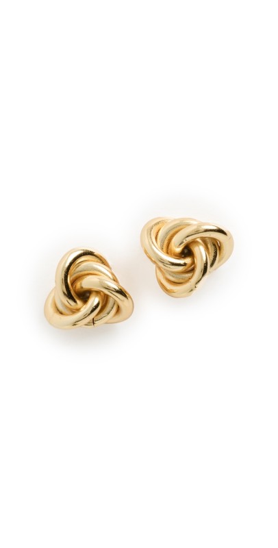 SHASHI Knot Stud Earrings Gold