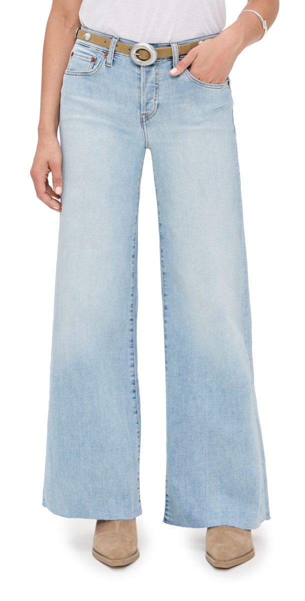 RE/DONE Mid Rise Palazzo Jeans Cielito