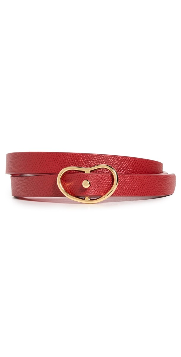 Lizzie Fortunato Skinny Georgia Belt In Red Red