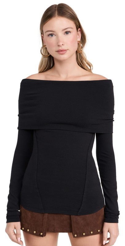 Free People Iris Layering Top Black