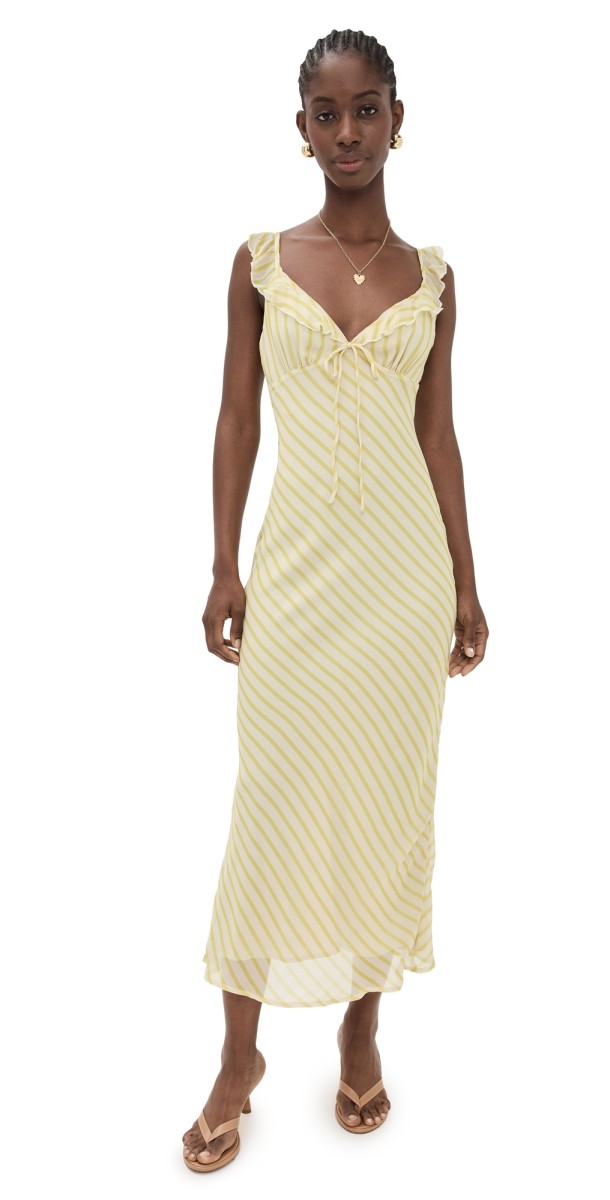 Bailey Rose Striped Dress Lime