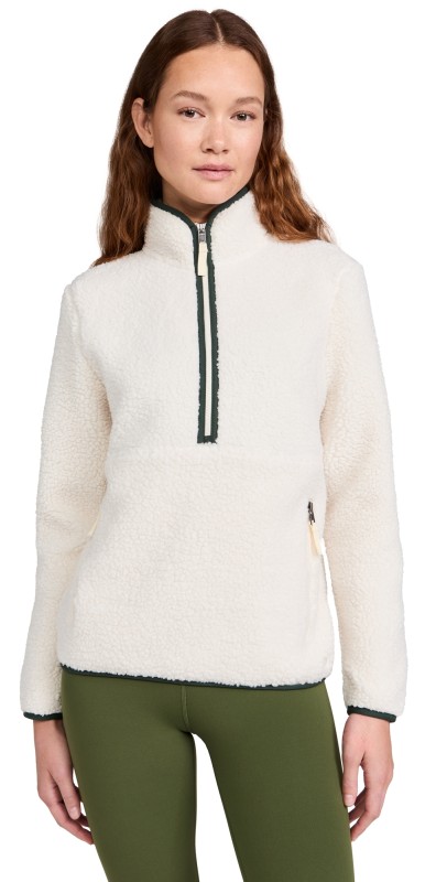 Splits59 Libby Sherpa Half Zip Crème/Military