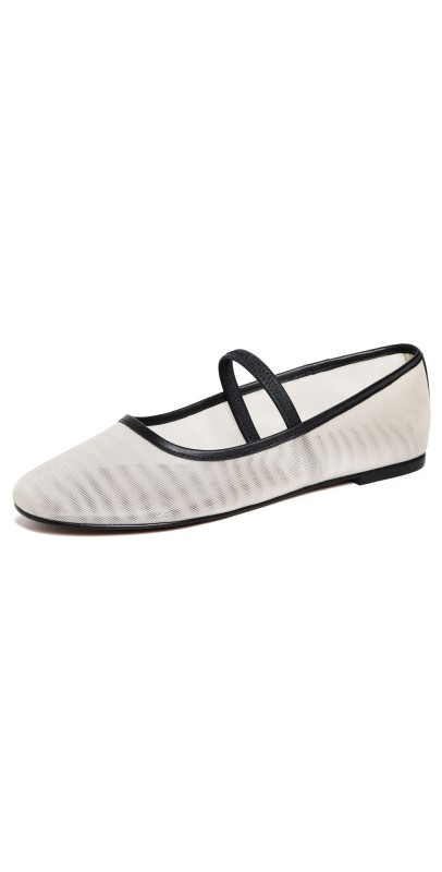 Madewell The Greta Ballet Flats in Mesh Ecru Multi
