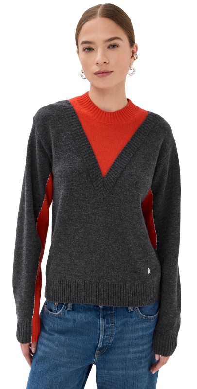 rabanne Pullover Dark Grey/Red