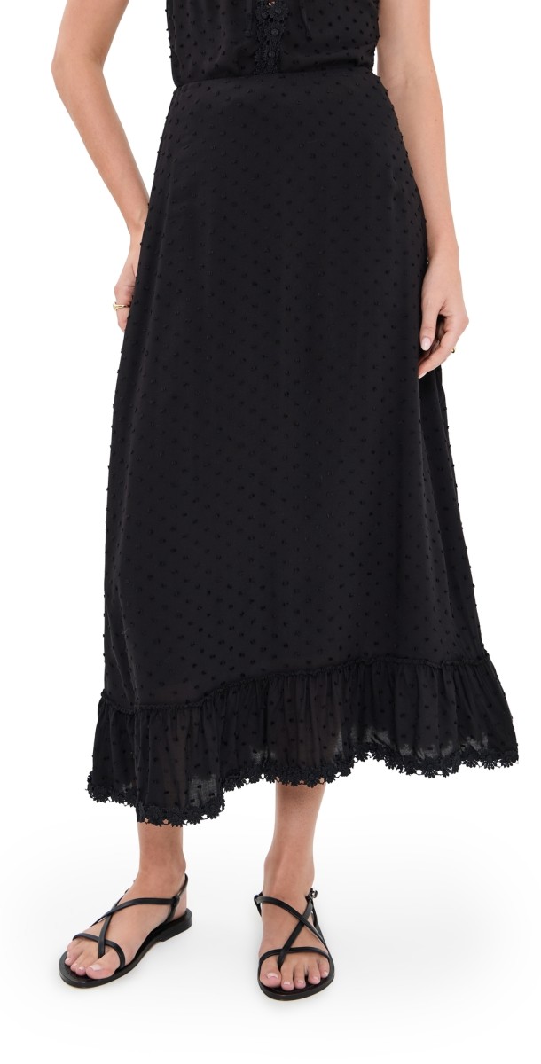 Peixoto Lola Skirt Black Lotus