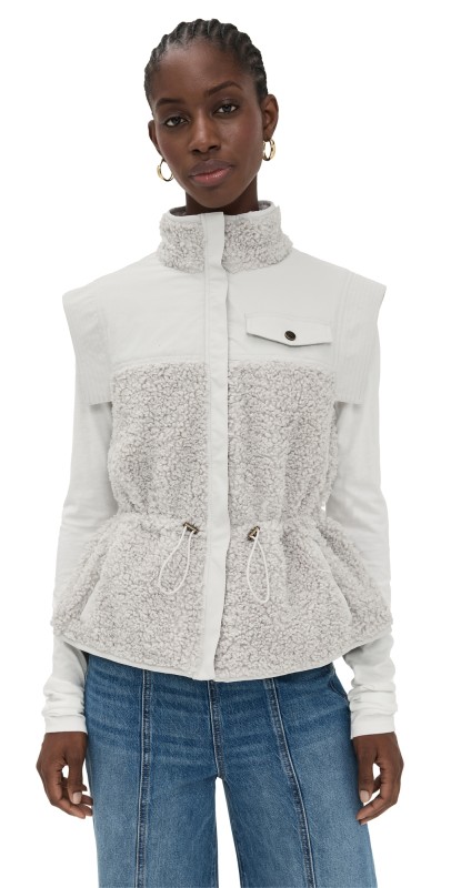 Ulla Johnson Tariet Teddy Fleece Vest Slate