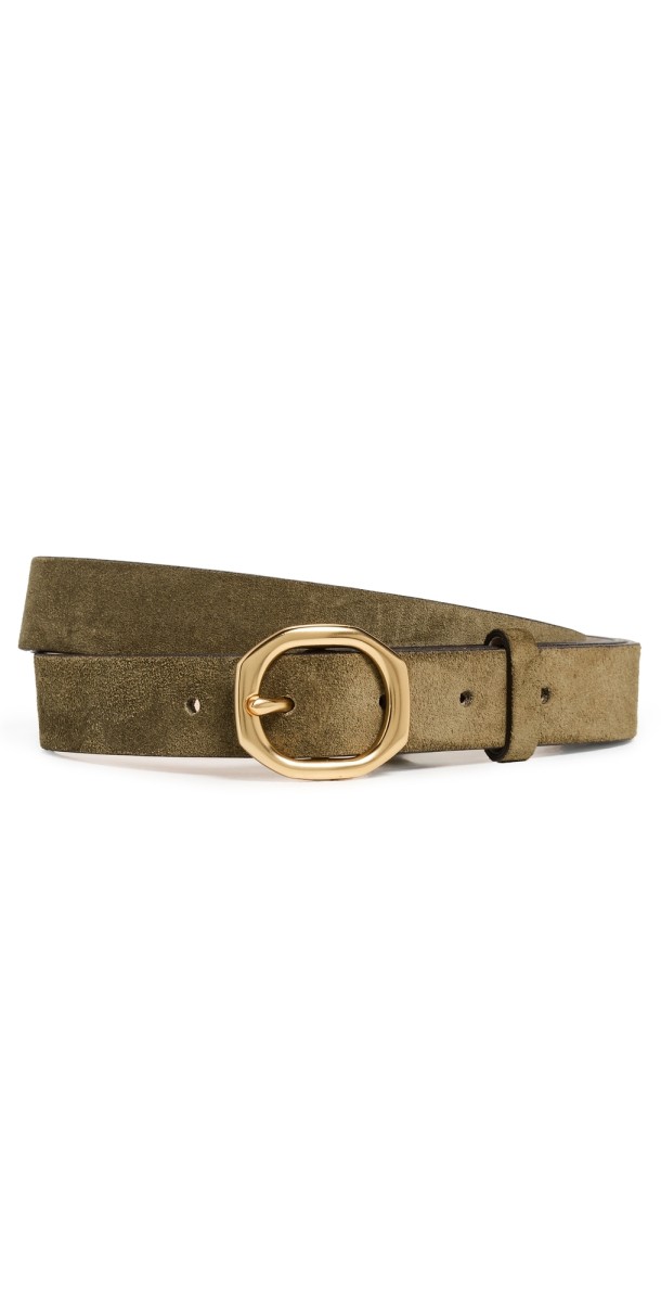 rag & bone Small Audrey Belt Olive Suede