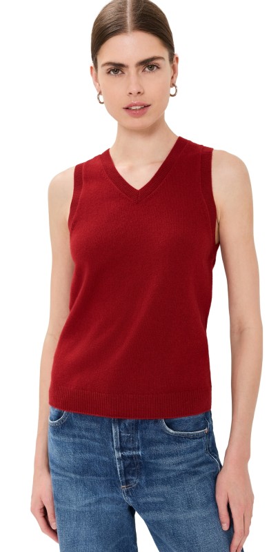 Reformation Reese Cashmere Tank Crimson
