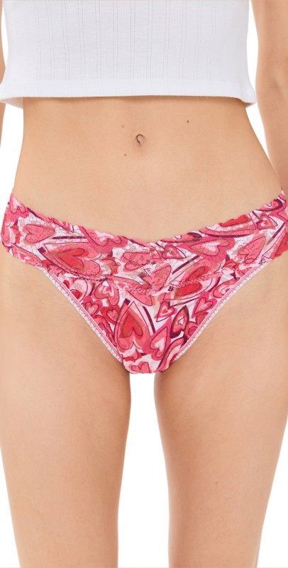 Hanky Panky Printed Signature Lace Original Rise Thong Lots of Lov