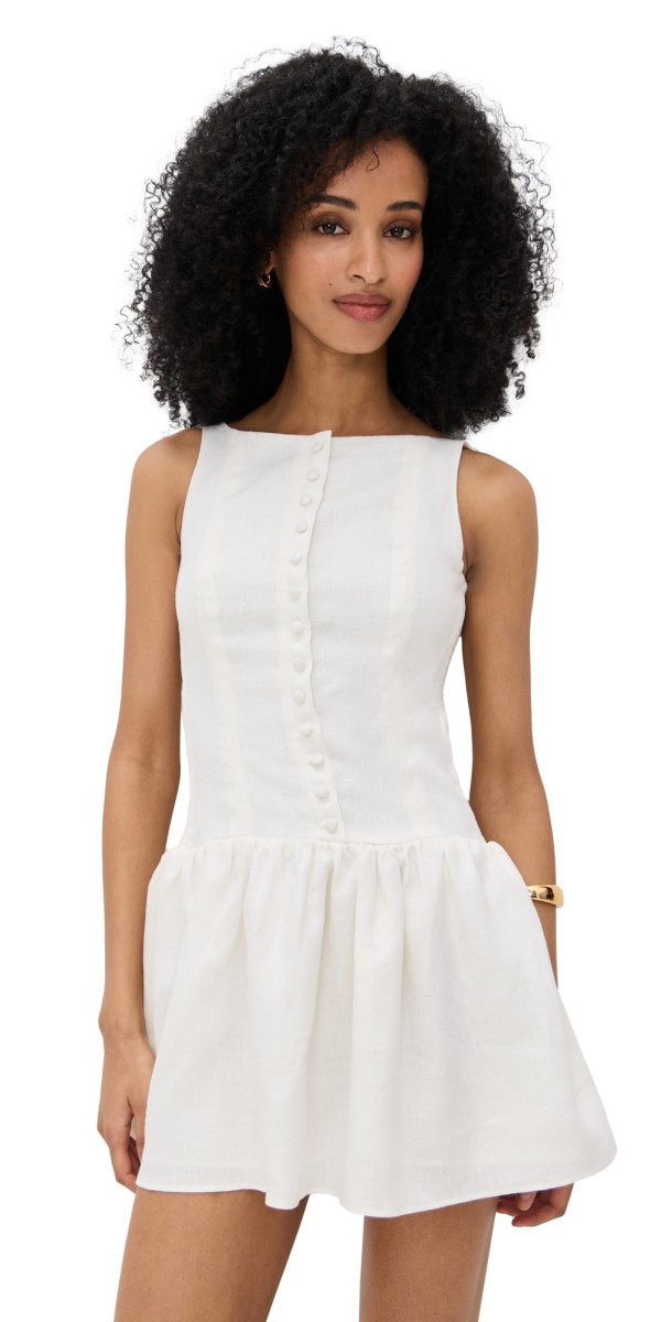 FAITHFULL Blair Mini Dress White