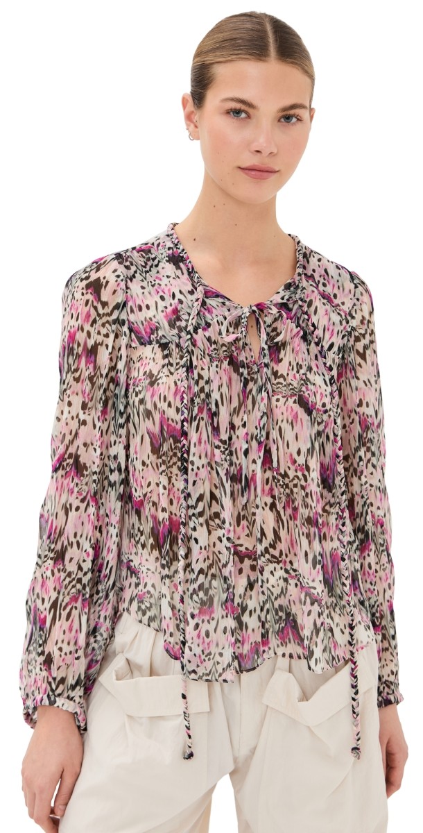 Isabel Marant Ametissa Long Sleeve Blouse Pink