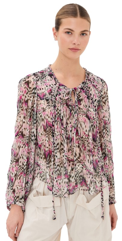 Isabel Marant Ametissa Long Sleeve Blouse Pink
