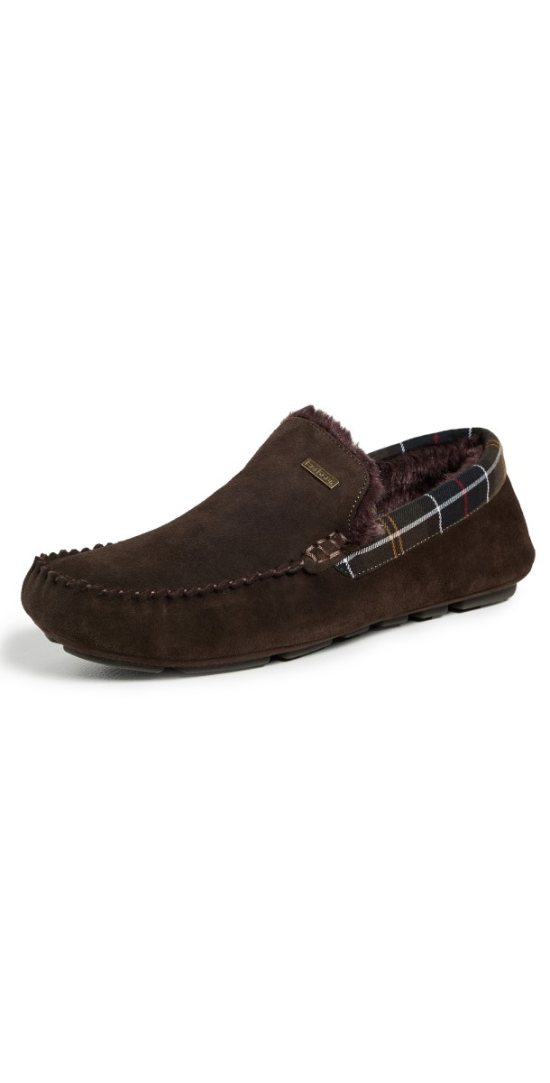 Barbour Barbour Monty Moccasin Slippers Brown Suede