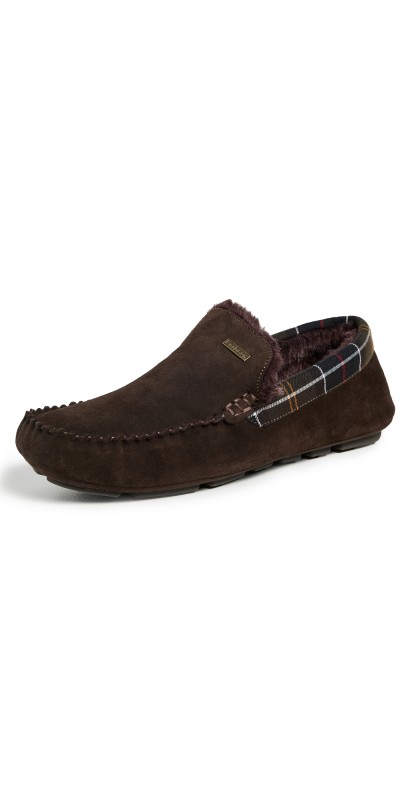 Barbour Barbour Monty Moccasin Slippers Brown Suede