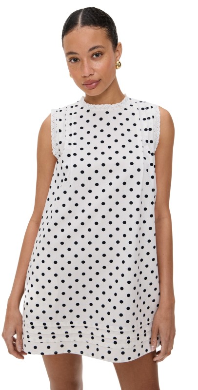 La Maregold Poppy Dress Midnight Polka Dot