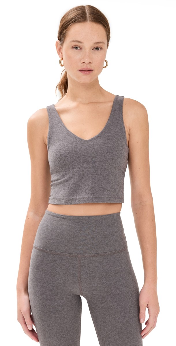 Beyond Yoga Spacedye Good Day Cropped Tank Soft Umber Heather