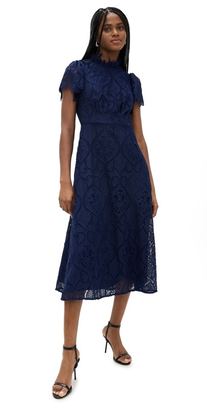 Shoshanna Norma Dress Navy