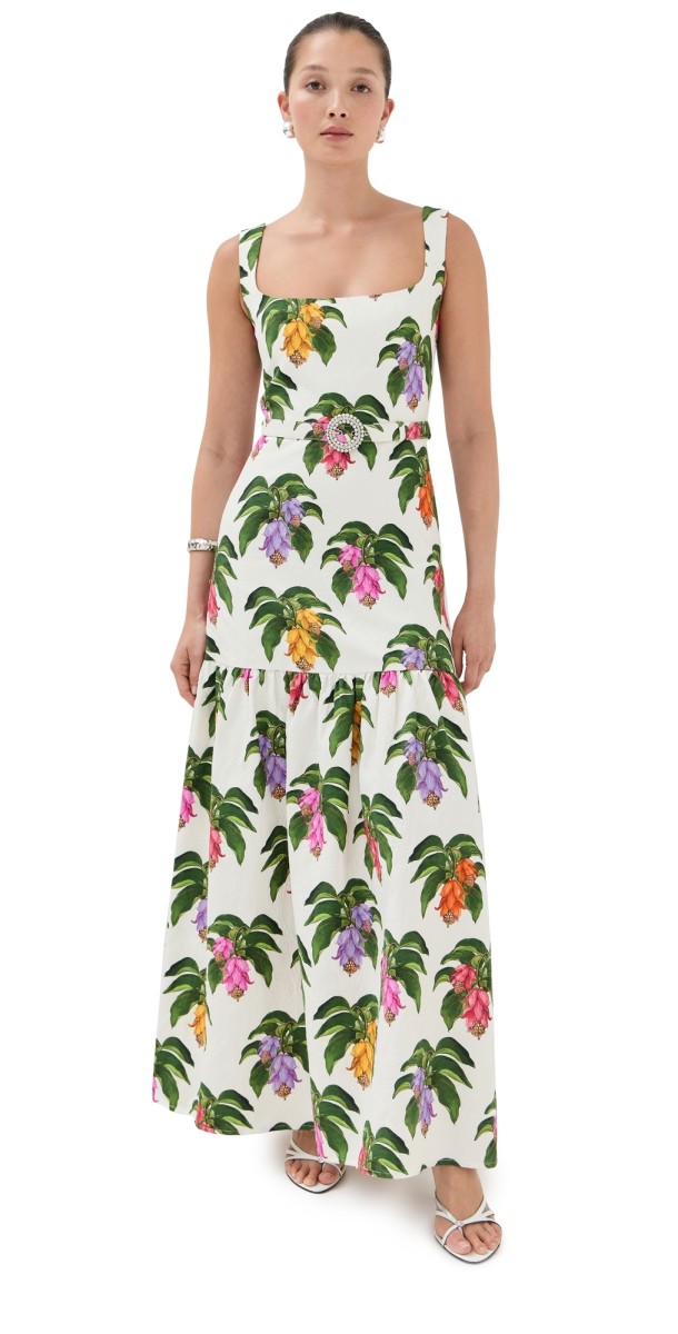 Borgo de Nor Davie Jacquard Dress White