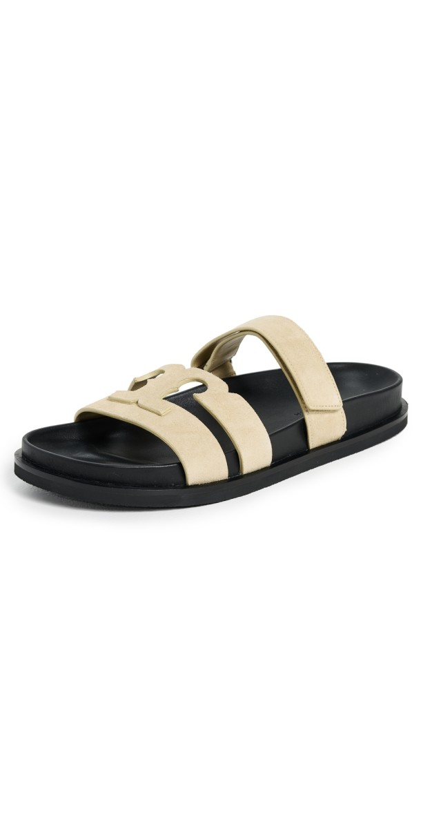 Tory Burch Ines Sport Slides Praline/Perfect Black