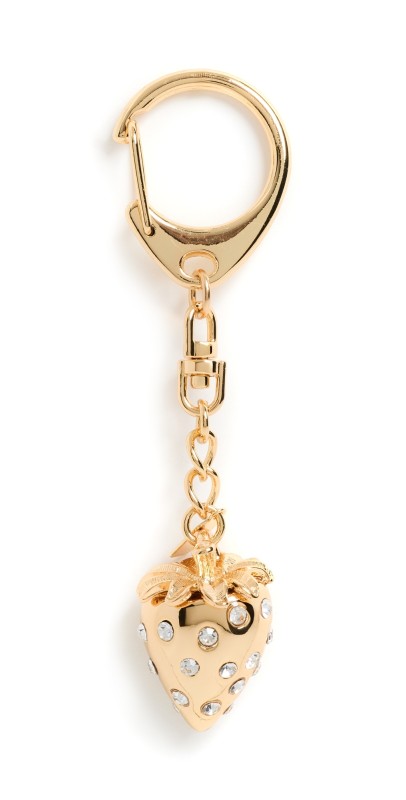 Kenneth Jay Lane Strawberry Keychain Gold
