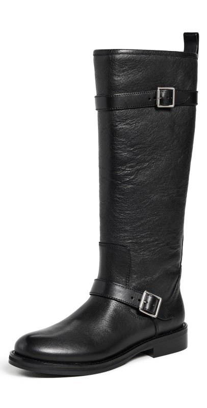 SIMKHAI Noah Leather Boots Black