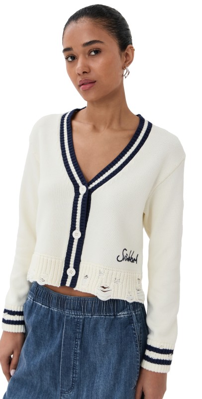 SIMKHAI Spencer Cardigan Ivory