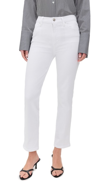 FRAME Le Sleek Straight Jeans White