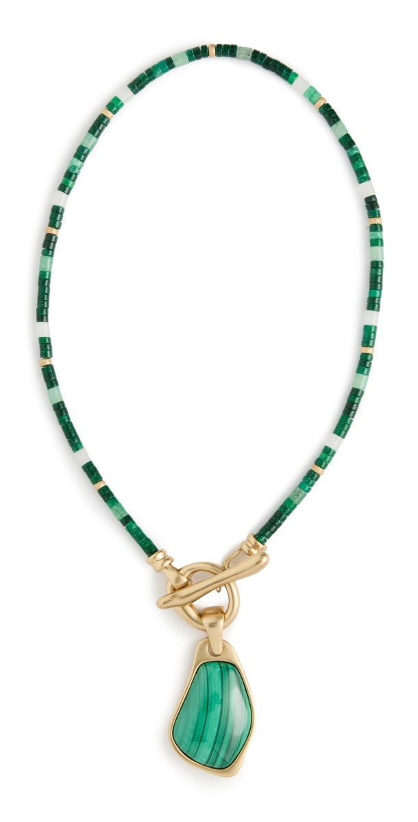 Zimmermann Ore Pendant Antique Gold/Malachit