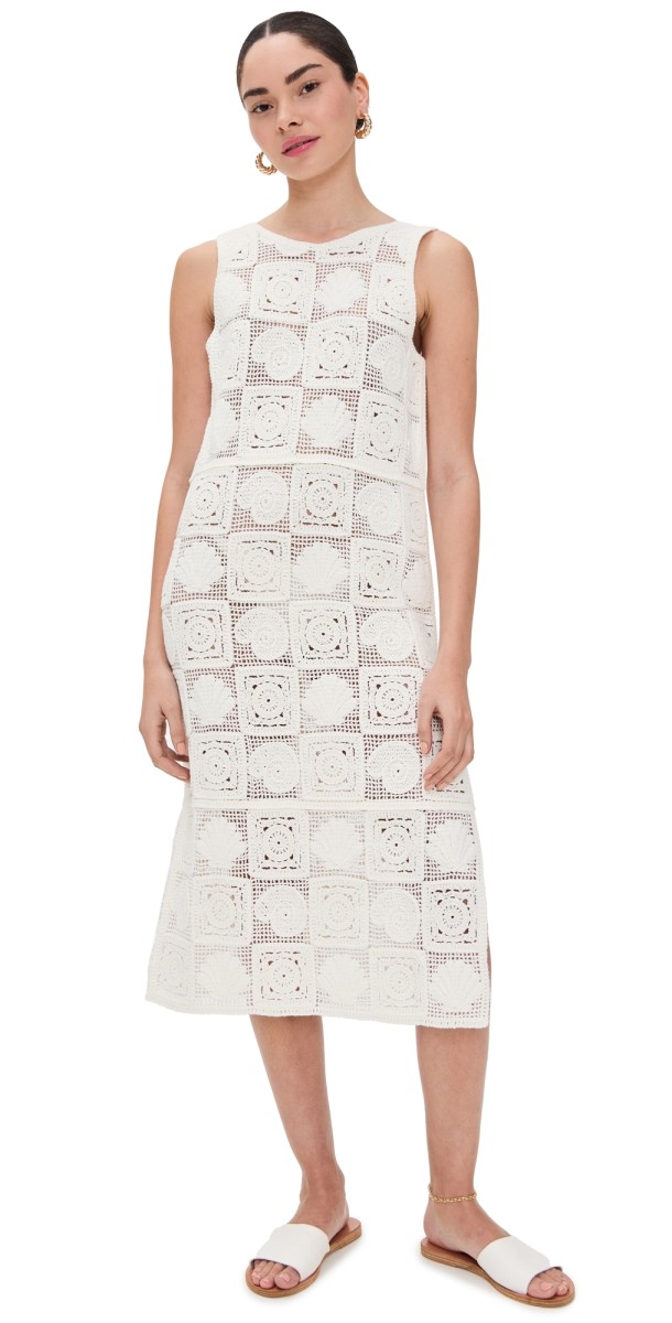 RAILS Rails x LSPACE Calla Dress White Sea Shell Crochet