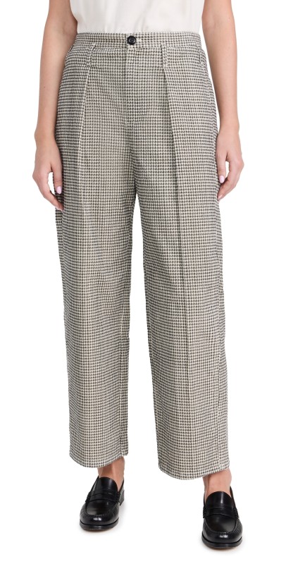 THE GREAT. The Parker Corduroy Trousers Vintage Houndstooth