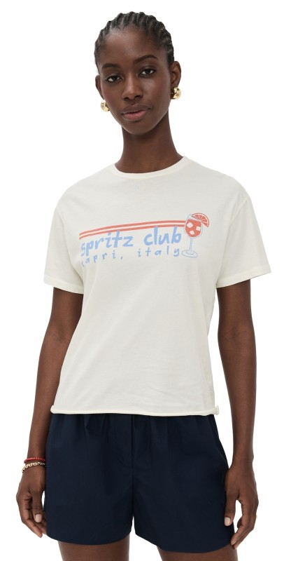 Original Retro Brand Spritz Cropped Tee Antique White