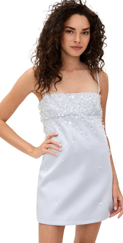 Retrofête Cornelia Embellished Dress Dove