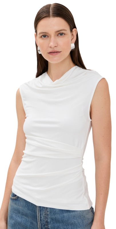 SIMKHAI Casmi Sleeveless Top Ivory