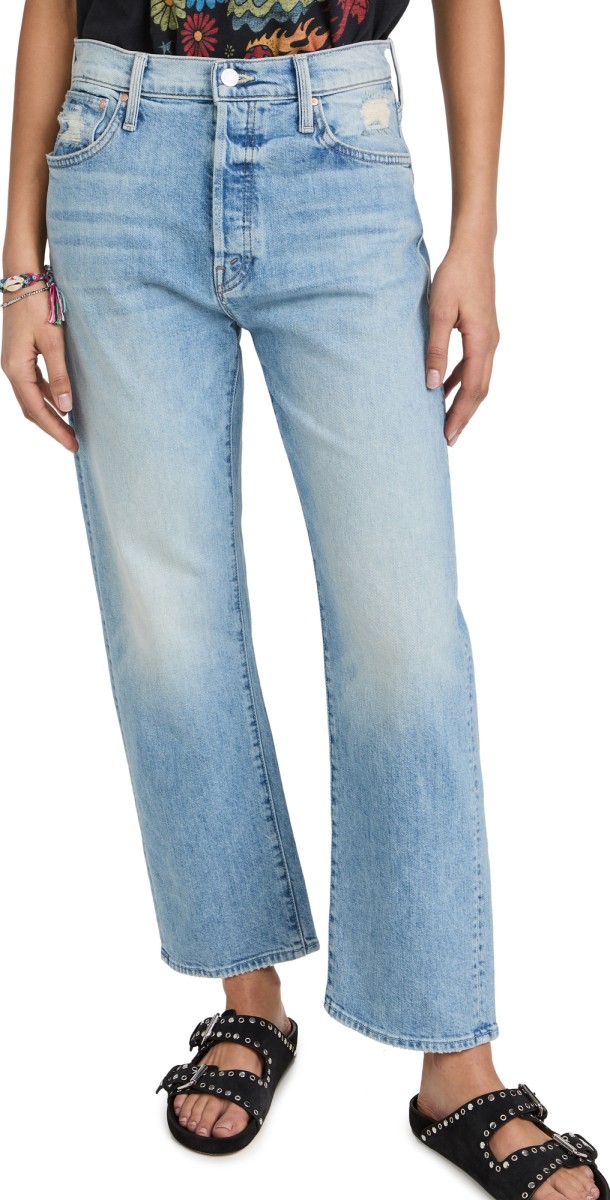 MOTHER The Ditcher Crop Jeans Resting Beach Face