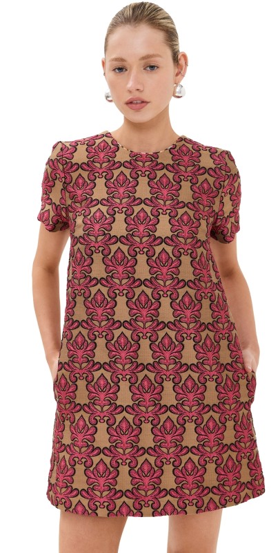 La DoubleJ Mini Swing Dress Herald Jacquard