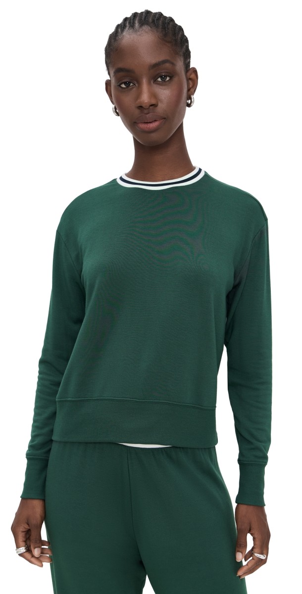 Splits59 Sonja Fleece Stripe Sweatshirt Military