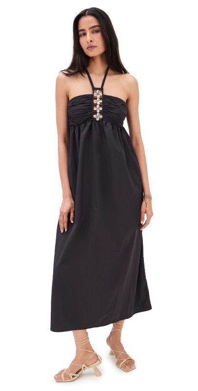 RAILS Palazzo Halter Dress Black