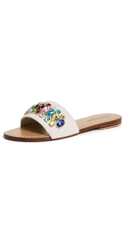 Mystique Embellished Slides Twill/Multi