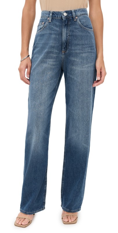 DL1961 DL Aura Karmine Refined Wide Leg High Rise Jeans Lapis (Aura)